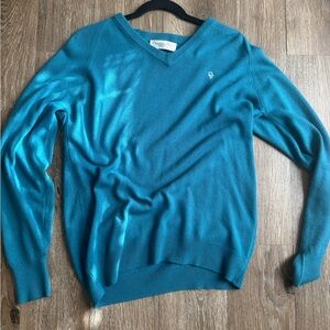 Dior Teal Knit V-Neck
